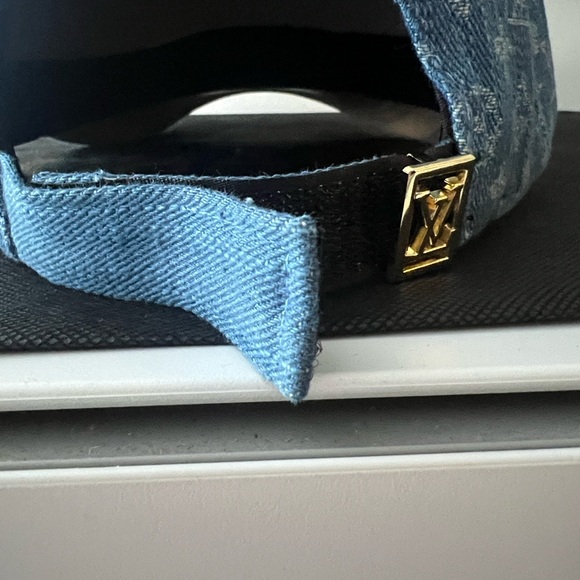 Louis Vuitton Light Blue Monogram Denim Baseball Cap - Picture 2 of 2